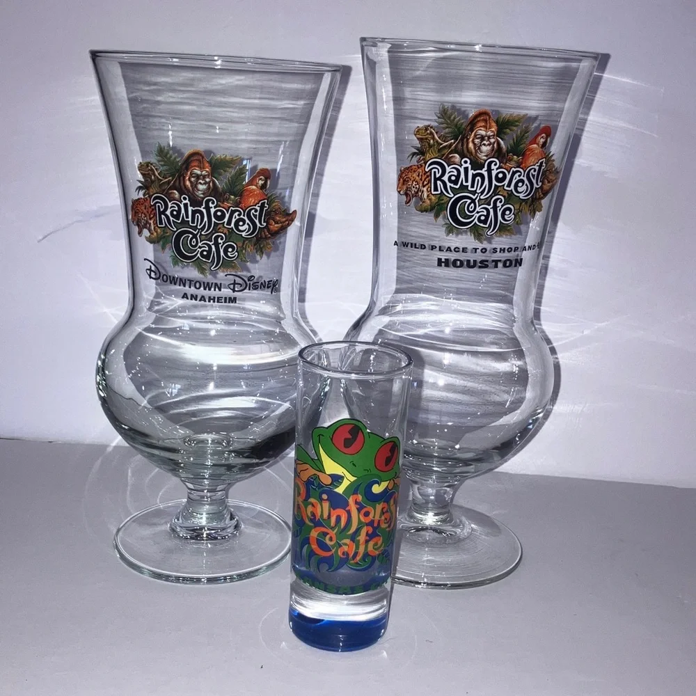 RAINFOREST CAFE Souvenir Glass‎ Set